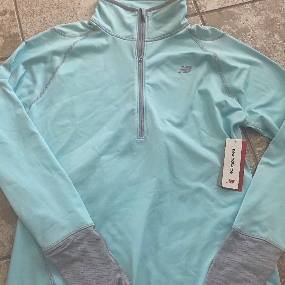 NWT New Balance light blue workout top